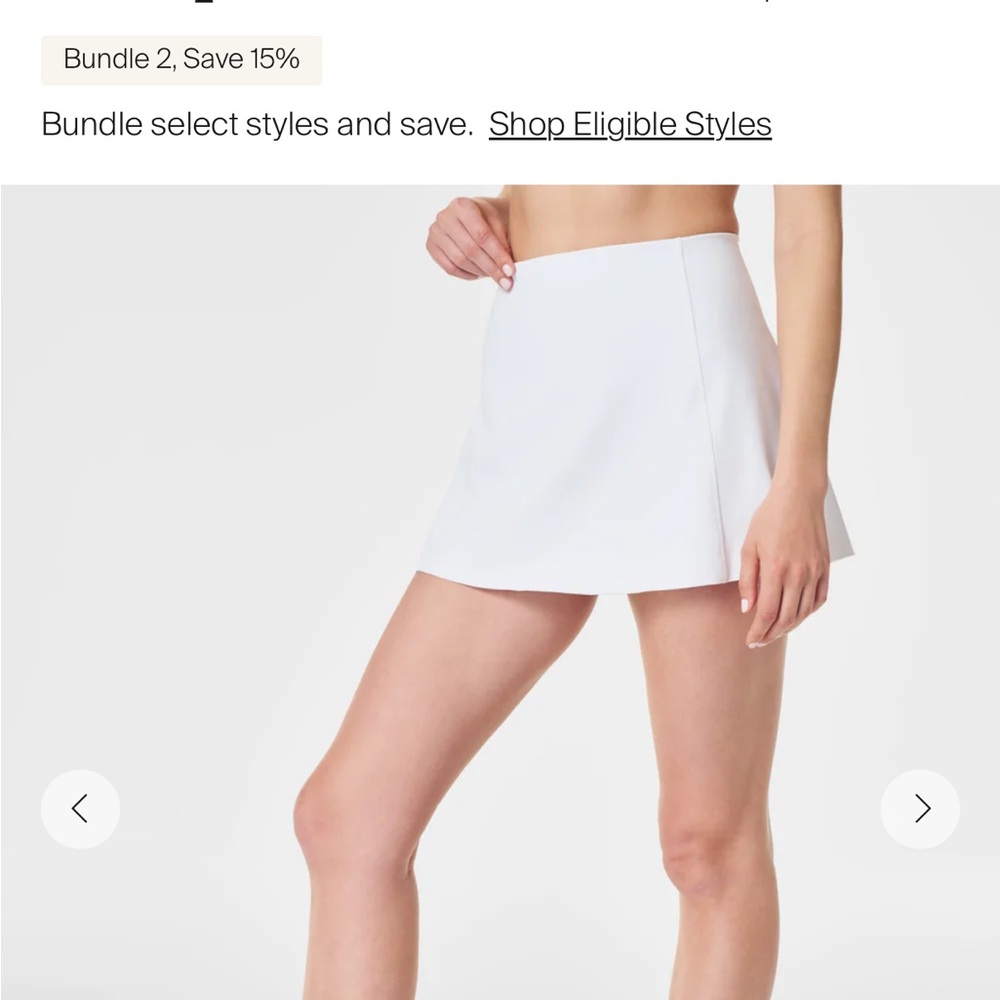 SPANX White Women's Tennis Skirt SPANXshape